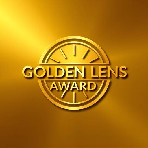 Image of the 'Golden Lens Award' logo, a prestigious award for video production excellence.