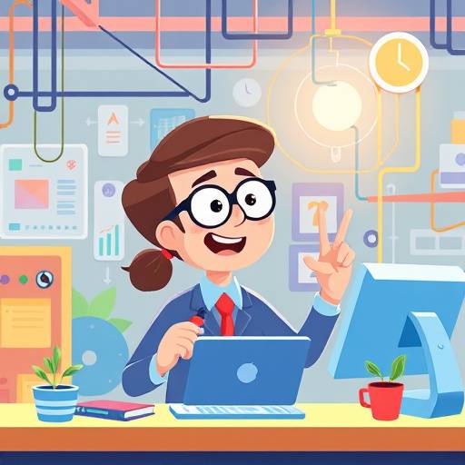 Scene from an animated explainer video detailing a complex technological process with colorful and engaging visuals.